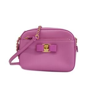 Ferragamo Shoulder Bag Vara Leather Pink